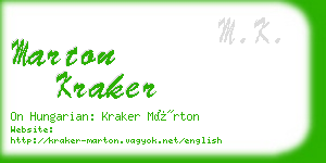 marton kraker business card